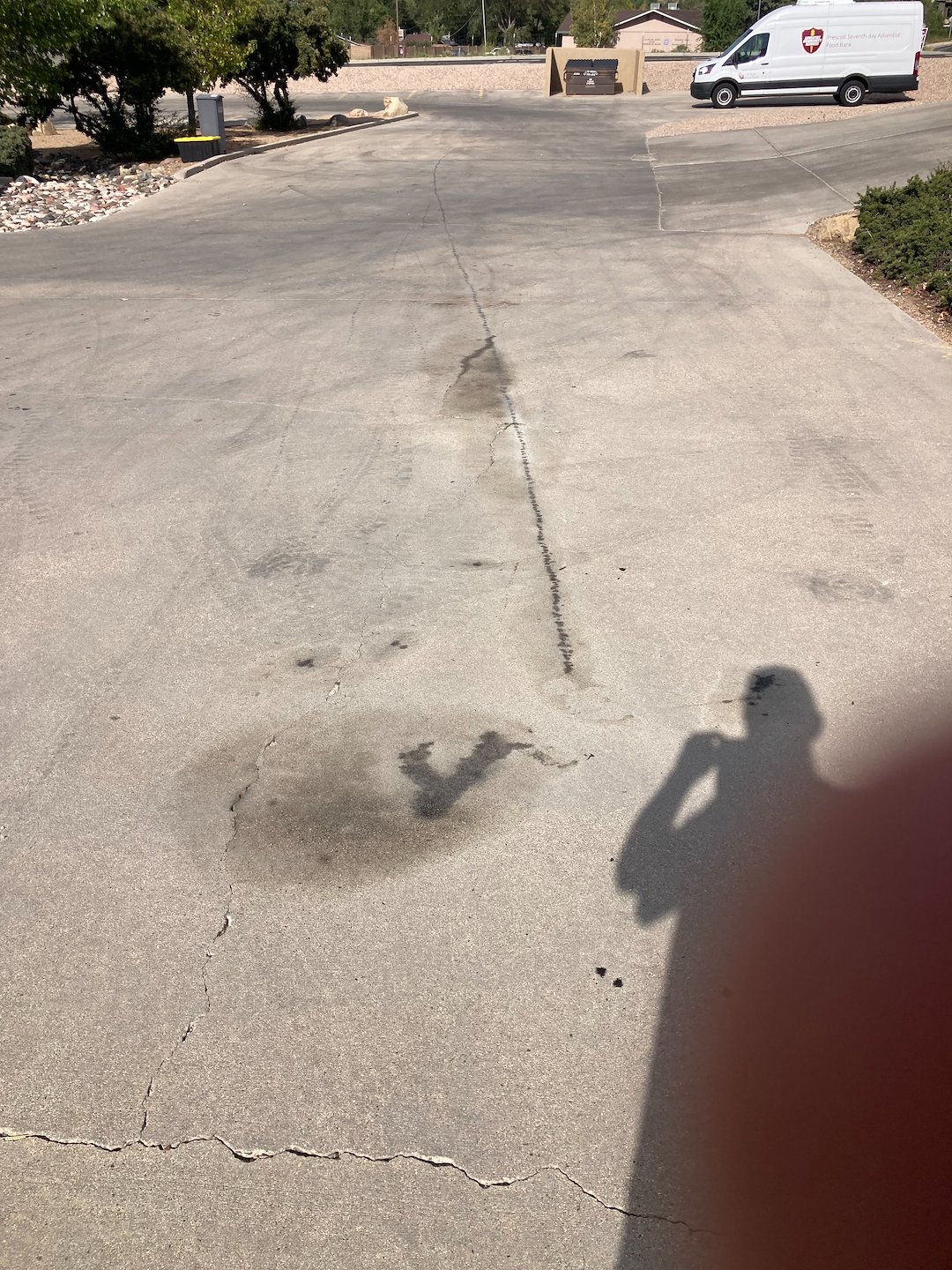 Removing Diesel Vehicle Oil Leaks from a Church Parking Lot in Prescott Arizona